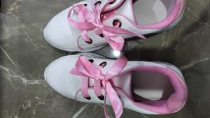 Cute Pink Ribbon Sneakers