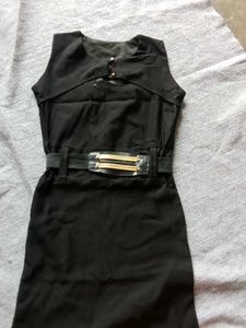 Black Dress with Belt
