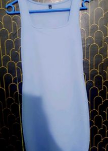 Baby Blue Bodycon Dress FREE SIZE