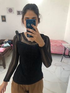 Shiny Fitted Top