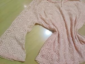 Trendy Nude Lace Top