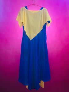 Georgette Long Frock With Cape (Fixed Rate)