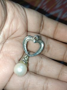 Love Silver Locket Only With Pearl And Stone