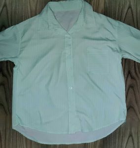 Stripe Pocket Placket Blouse