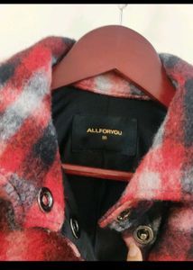 Red and black coat