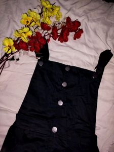 Black Dungaree Dress