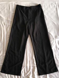 Black Wide Leg Pants with side slits