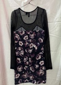 Floral Mesh Dress