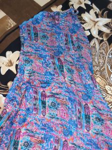 Printed Halter Neck Dress