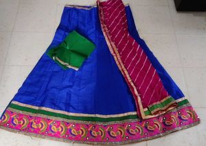 Blue green and ranipink chaniya choli navratri
