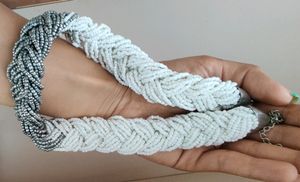 White And Silver Neckpiece