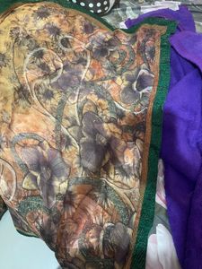 Printed Saree With Lace
