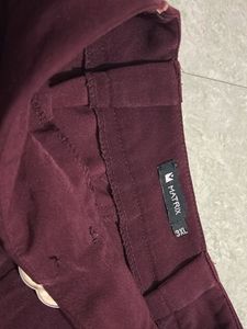 Wine Colour Formal Trouser For Women