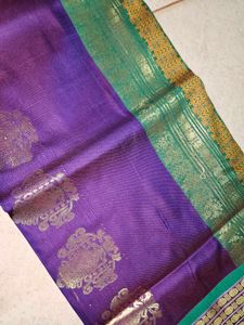 Purple Colour Polyester Saree
