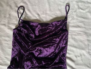 Purple Bodycon Velvet Dress