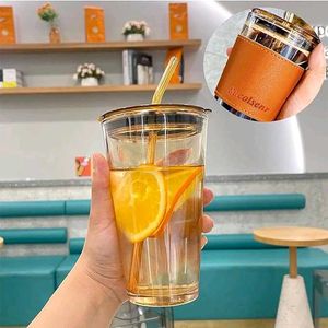 Glass Coffee Sipper Mugs with Straw 😍