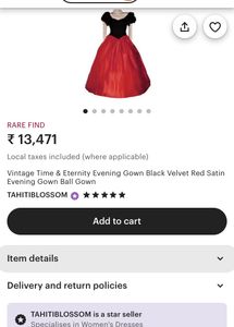 Red &amp; Black Velvet Dress