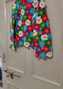 Floral Crochet Colorful Jacket