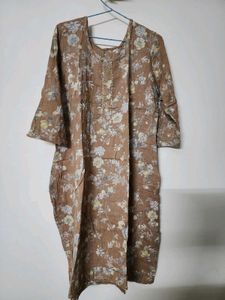 Beige Brown Suit