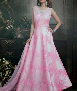 Pink Floral Ethnic Gown