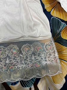 White Embroidered Palazzo