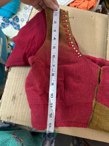 Double Colour Thread Work Saree