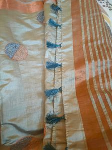 Greyish Beige Fancy Saree