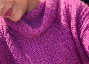 Cowl Neck Sweater With Long Sleeves