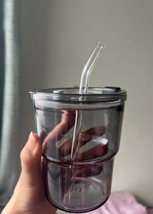 Glass Mug With Straw