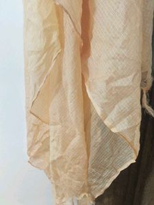 Beige Fringed Duppata