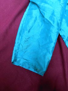 Greenish Blue Plain Kurti For Girls
