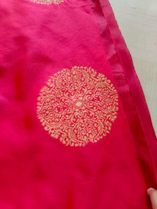 Elegant Red Banarasi Saree ❤️