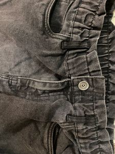 Vintage Gothic Black Wash High-Waisted Jeans