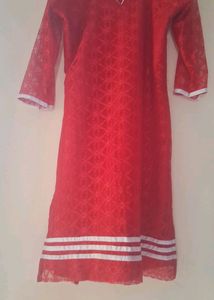 RED LONG KURTA