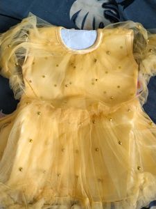 New Dress Yellow Tulle Party