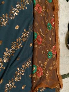 Work Georgette Saree