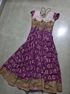 Purple Lace Anarkali Dress