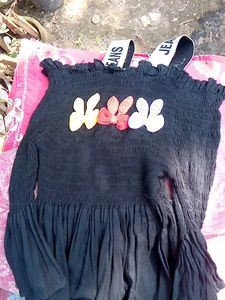 Cute Black Top - Fun Bunny Details