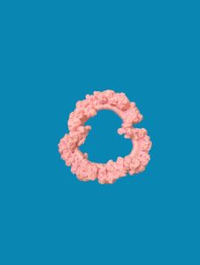 Handmade Pink Crochet Scrunchie