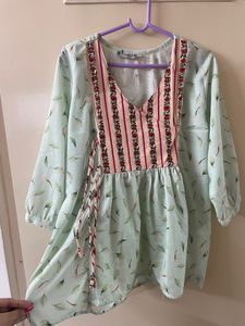 Mint Green Angharkha Top