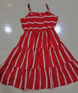 Red &amp; White Striped Sundress