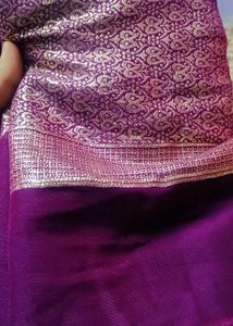 Purple unstitched blouse piece