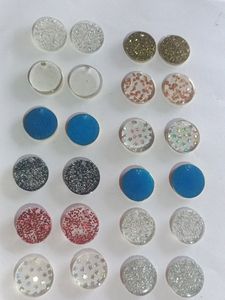 Set Of 12 Pieces Combo Resin Earrings Without Hook