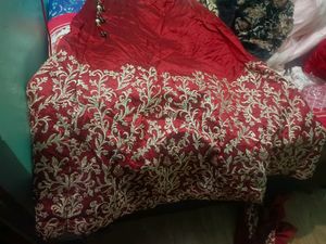 Raw Silk Skirt And Top Set