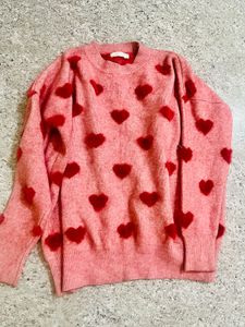 Heart Print Sweater