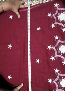 Maroon Embroidered Kurti