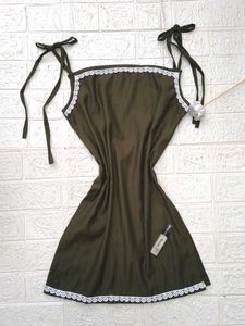 Olive Strapped Short Kurti 🫶🏻