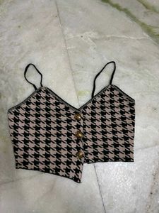 Urbanic Houndstooth Crop Top