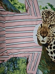 Striped Pink Casual Dress