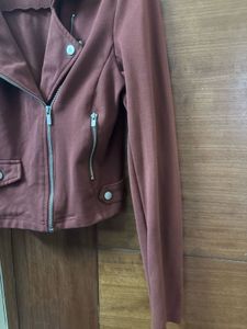Burgundy Biker Jacket
